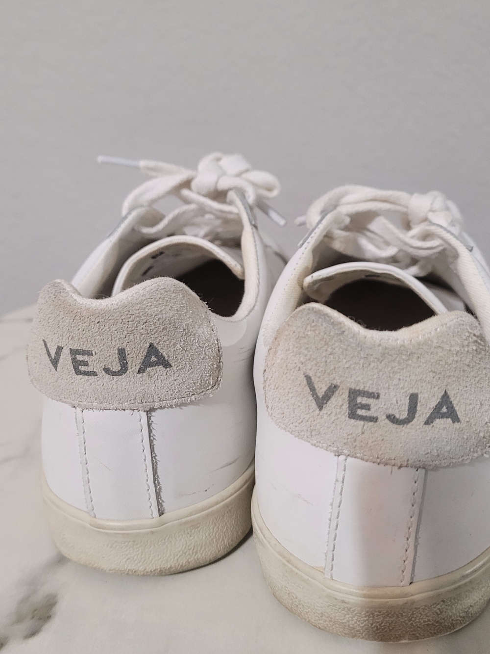 Veja White Leather Low-Top Sneakers